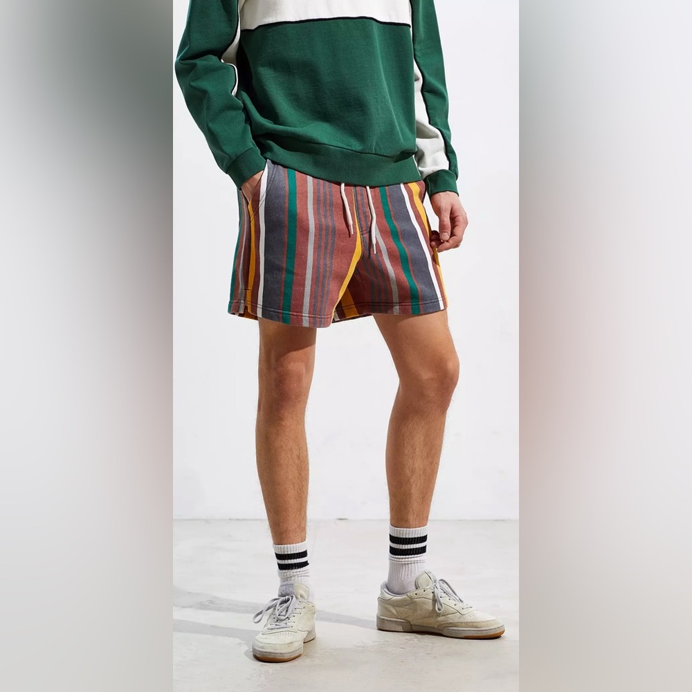 URBAN OUTFITTERS Lucien Striped Volley Short Size Medium